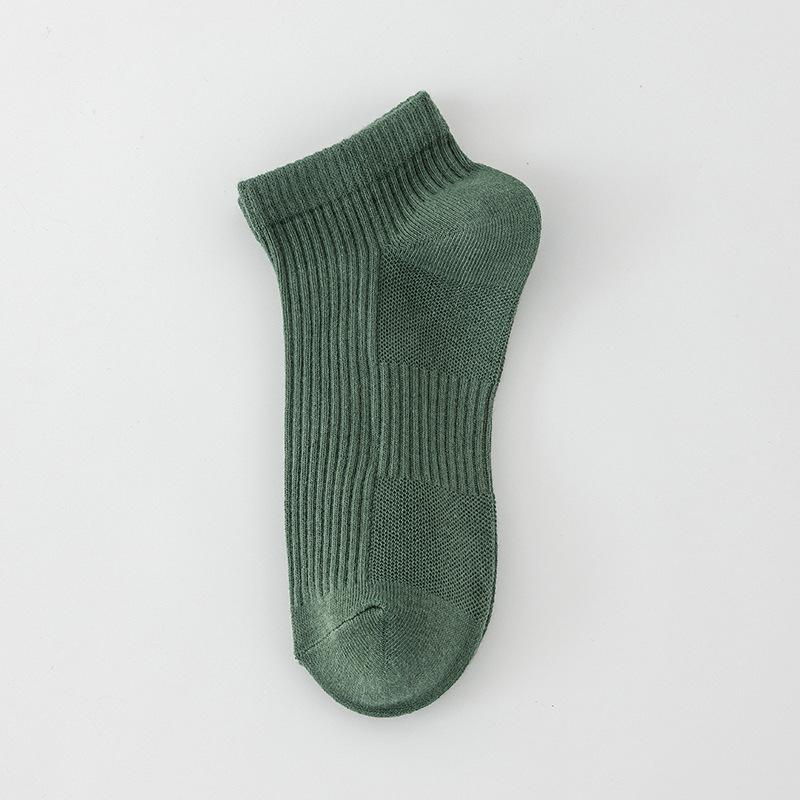 Herren Kurze Socken, Frühling und Sommer Kurze Baumwollsocken, Trendige Herren Flache Sportsocken, Herren Atmungsaktiv, Schweißabsorbierend, Niedrig geschnitten