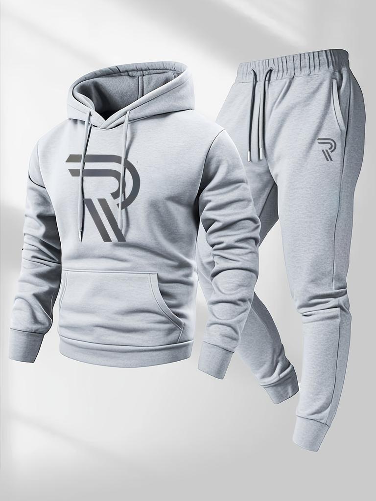 European Size New Casual Fashion Men's and Women's Sweaters, Printed Hoodies and Drawstring Sports Suits Europe and the United States