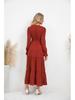 Women's Solid Color Big Swing Casual Long Dress for Autumn/Winter 2023