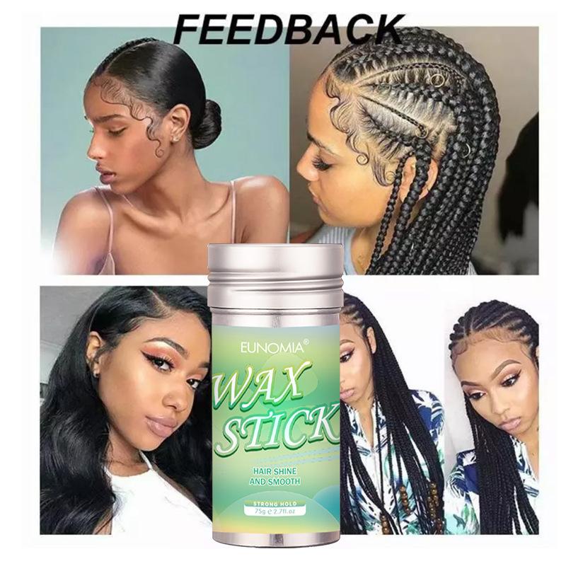 75g Broken Hair Artifact Hair Wax Stick Gel Cream Styling Hair Frizz Fixed Fluffy Children Men and Women Styling Wax