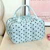 Three Layer Partition Handheld Makeup Bag Polka Dot Toiletry Bag Travel Storage Bag  Business