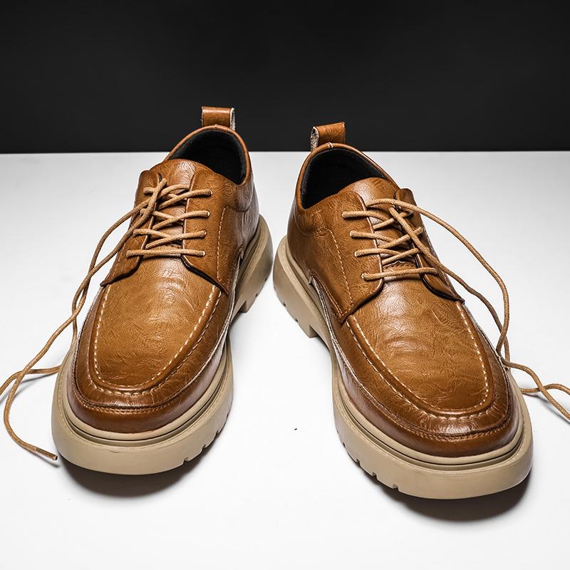38-45 Scarpe in pelle casual alla moda in pelle antiscivolo resistenti all'usura di alta qualità Scarpe basse in pelle da uomo