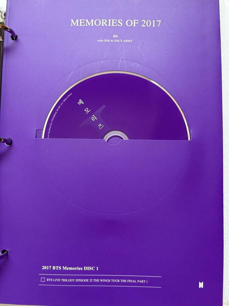 [USED] BTS MEMORIES OF 2017 DVD with JIMIN trading card