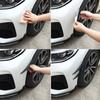 6pcs Universal Rubber Car Front Bumper Lip Protector Rear Diffuser Black Carbon Fiber Spoiler Splitter Wing Protection Guard
