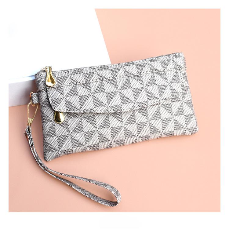 

Женская клетчатая модная сумка кроссбоди, кошелек, держатель для карт, чехол для телефона 20 * 10 * 1.5CM серый