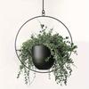 1 Pc Modern Metal Hanging Planter - Sleek Wall and Ceiling Decor with Hooks for Indoor and Outdoor Plants, Minimalist Flower Pot