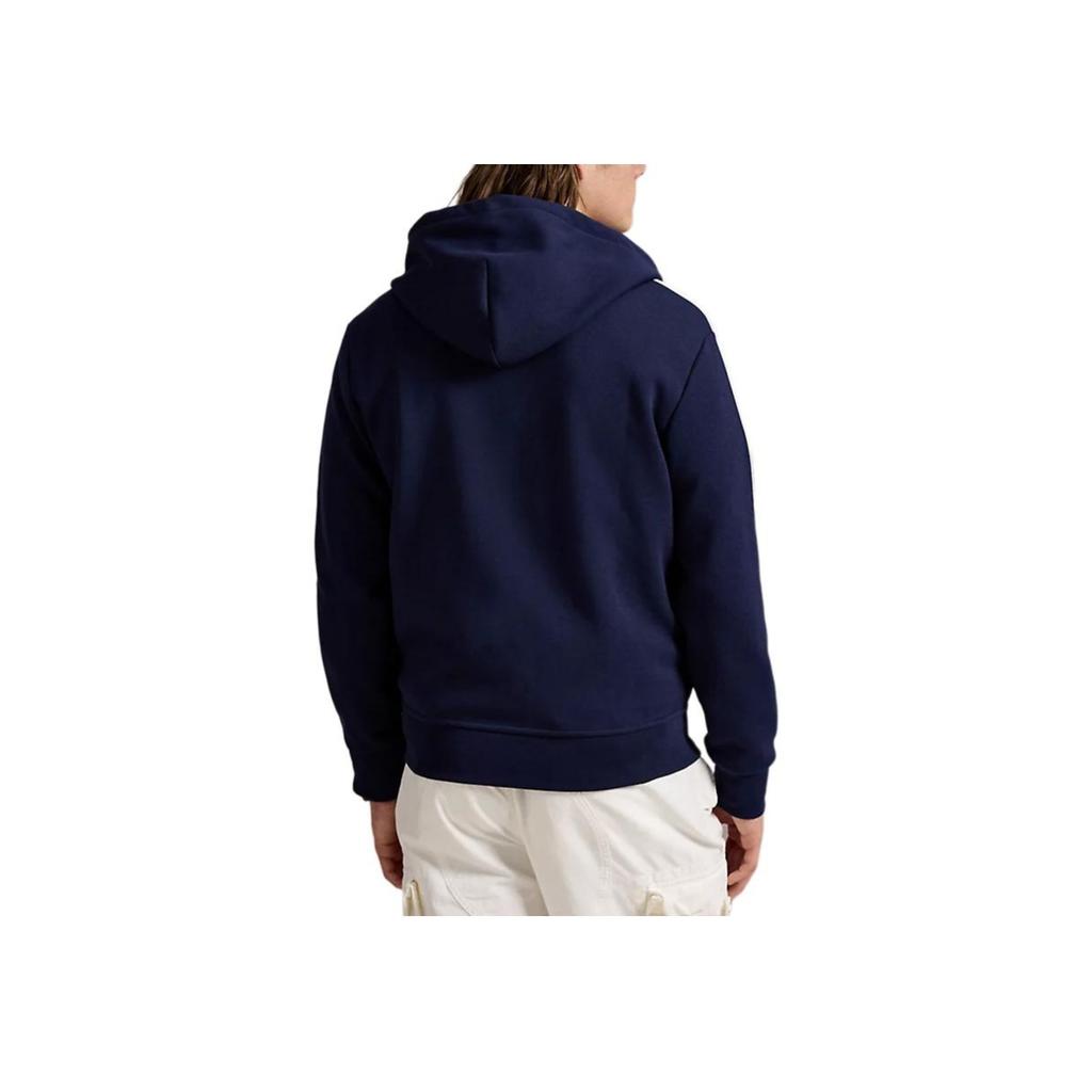 Polo Ralph Lauren Logo Reversible Knit Mesh Hooded Long Sleeve Sweatshirt Men sweatshirt Blue 710964438001