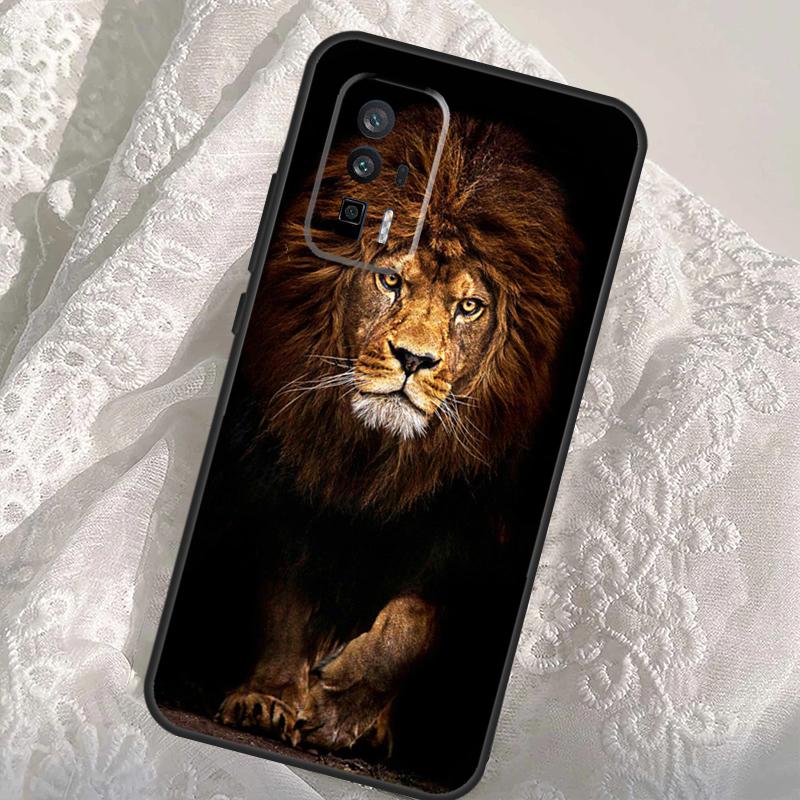 King Of The Jungle Lion Case For Xiaomi 14T Pro 13T 12T 11T 13 14 Ultra POCO X6 F6 Pro M6 X3 X5 M5s F3 F5 Cover