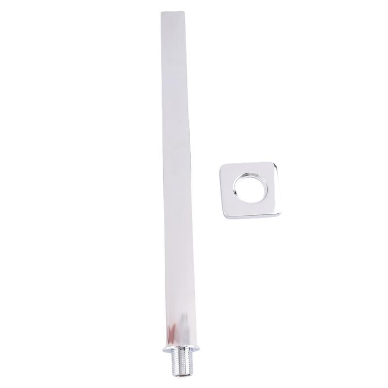 Good-40 Cm Square Shower Arm Extension Arm Wall Mount For Rain Shower Head Shower Rod Rainfall Shower Head Arm Chrome