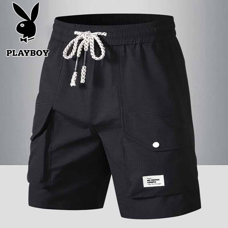 

PLAYBOY Men s Summer Breathable Cargo Shorts 3XL