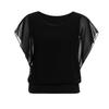 Camicetta in Chiffon Casual Larga Manica a Pipistrello Top Camicie Donna Estate