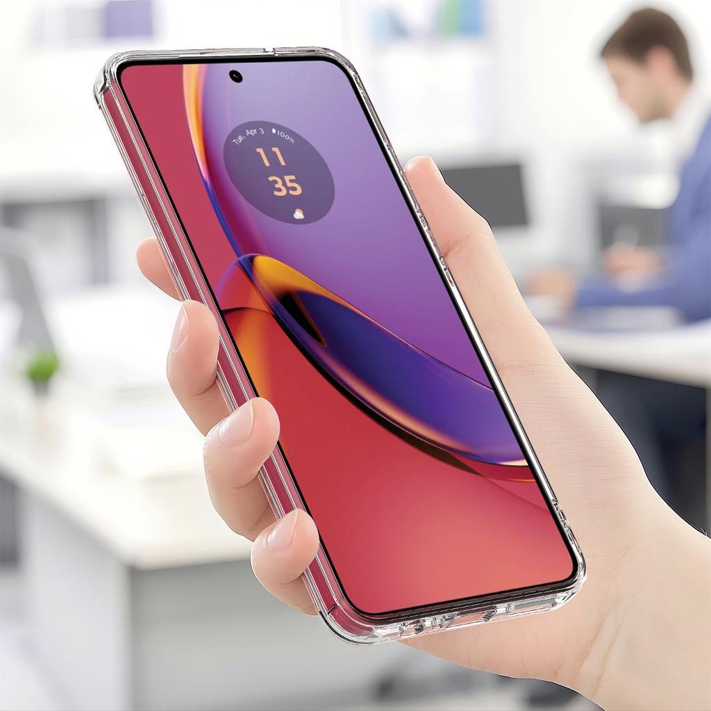 Pro Motorola Edge 40 Neo 5G Průhledný kryt na telefon Kompatibilní s MagSafe TPU+Akrylový zadní kryt
