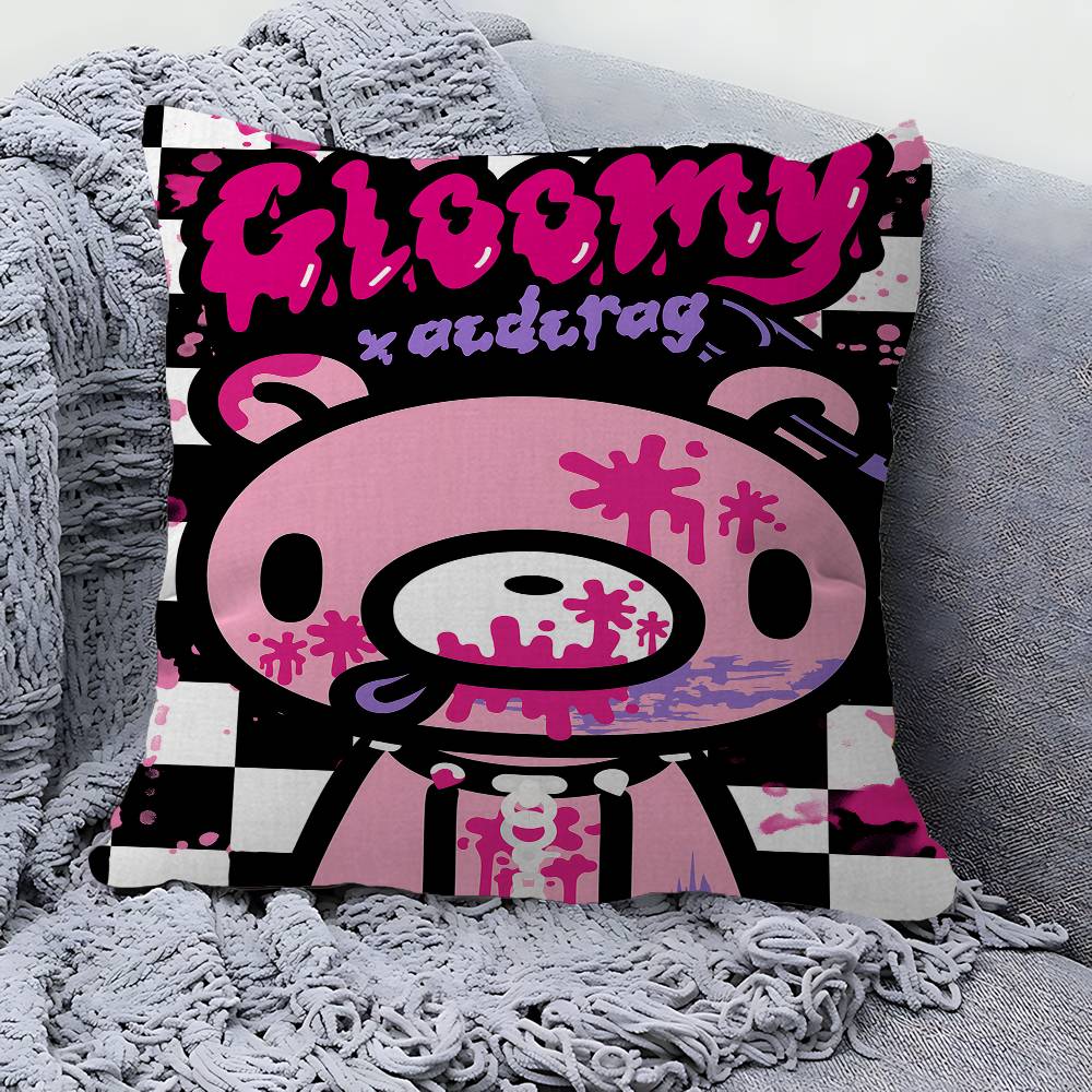 Cartoon G-gloomy Bear Personalized Pillow Cover Kids Bedroom Wild Party Decor Pillowcase Kid Birthday Shower Gift