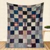 Vintage karierte Patchwork-Flaneldecke, Retro-Karomuster-Überwurf, Weich und gemütlich für rustikale Wohnkultur, Warmes Sofa-Couch-Geschenk