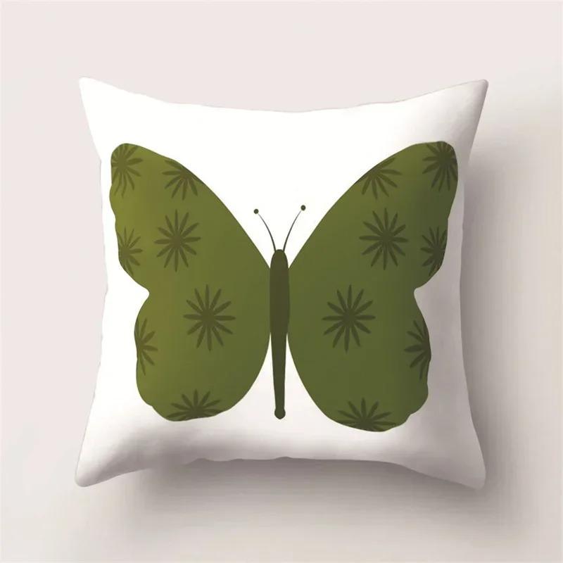 Beautiful Butterfly Print Decorative Pillow Cover Car Sofa Square Cushion Pillow Cover