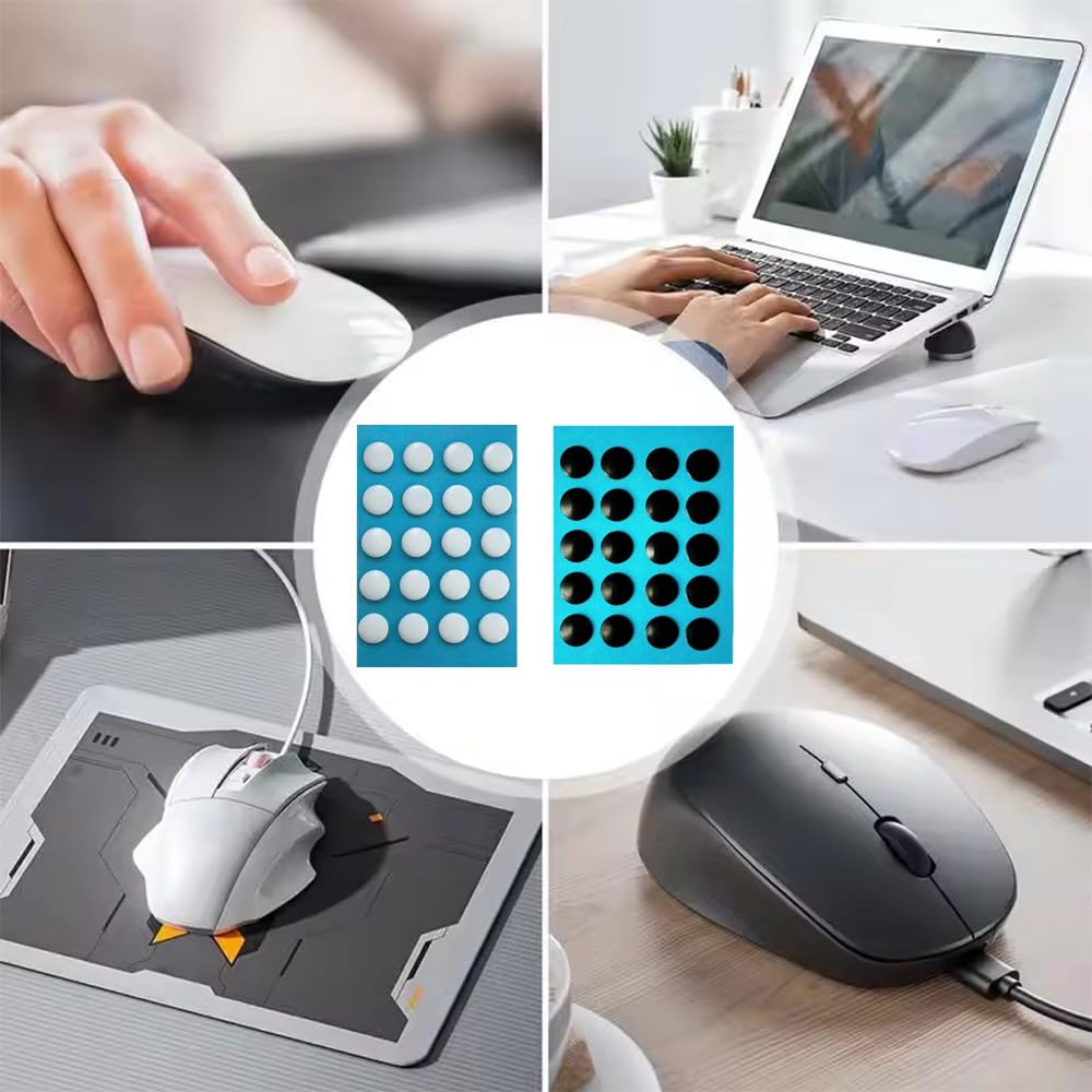 YUHENGCT Universal Round Mouse Feet Replacement, 120 Pieces, 6mm, for Gaming Mice, Made of High-Purity PTFE Material, Enhanced Slip Resistance,