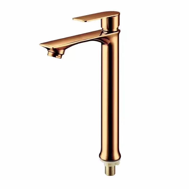 

OEING Rose Gold Tall Single Cold Basin Faucet