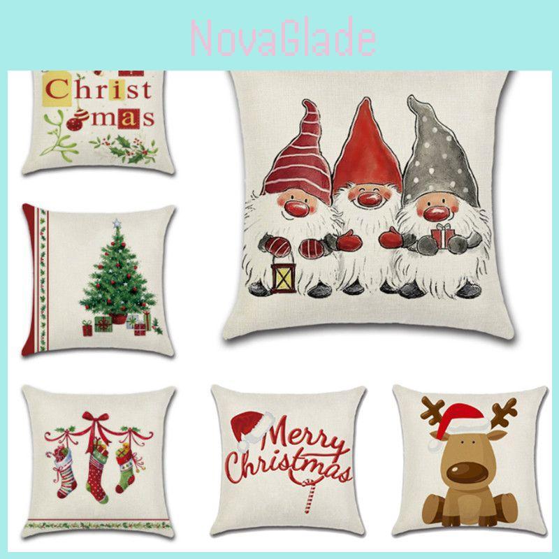 Luxurious Fadeless Christmas Cushion Cover Ideal For Living Room Decoration