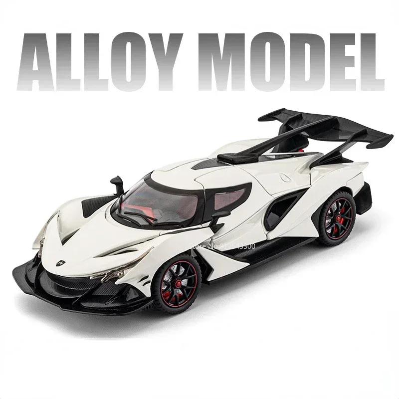 1:24 Apollo EVO IE Super Car Model Kids Toy Alloy Diecast Pull Back Cars Models Collectibles Gift Sound Light Children Vehicles
