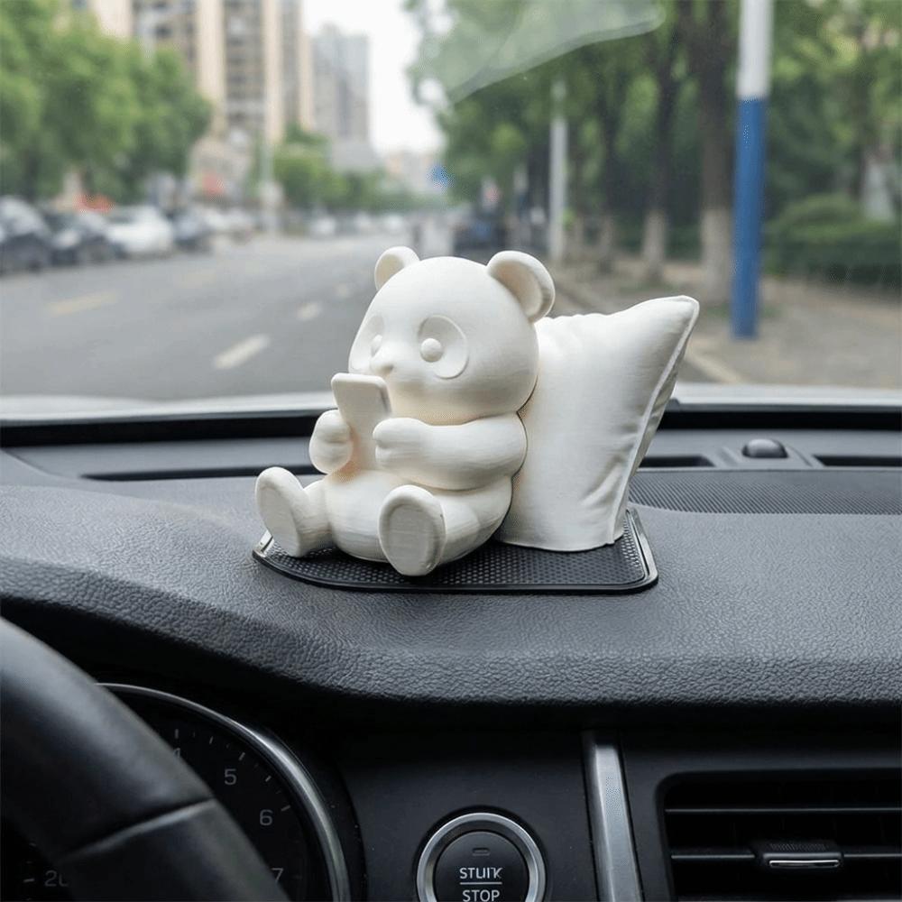 Creative Lazy Panda Figurine Simulated Panda Statue Desk Decoration Animal Model  Home Desk