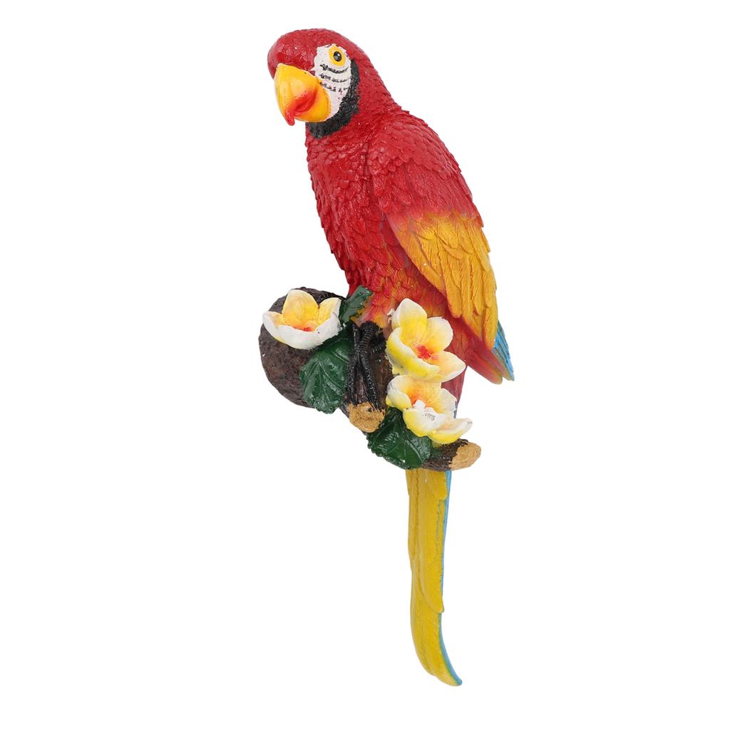 Skulptur Harz Vogel Figur Halbes Gesicht Hängende Skulptur für Wand Baum Wohnzimmer Balkon Garten