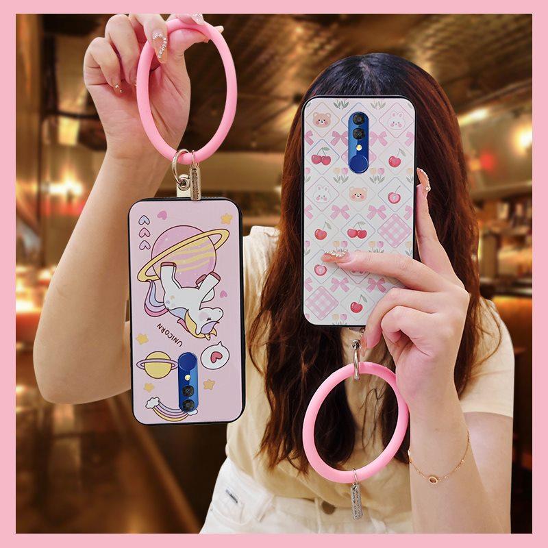 

dust-proof Back Cover Phone Case For Alcatel 3 2019 liquid silicone solid color taste ring soft shell simple texture Alcatel 3 2019