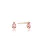 Lloyd Tudor Rose Garden Pink Piece Pear Cut 14K Gold Earrings Lpfq2008G
