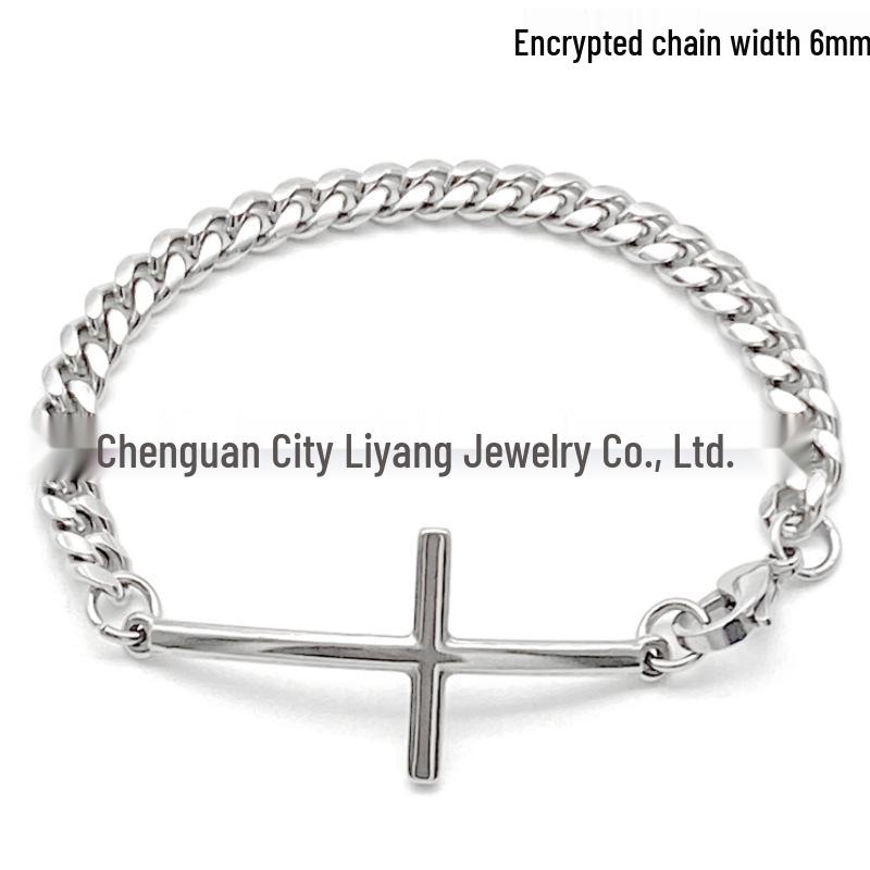 

European & American Trendy Men s Korean-Style Niche Design Bracelet - Light Luxury, Unique Personality, Single Layer Set Length 19cm, Weight ~11g