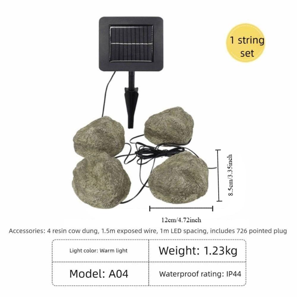 Auto on/Off LED Solar Light Cobblestone Shaped Solar Lawn Lamp Outdoor Pebble Lamp  Lawn