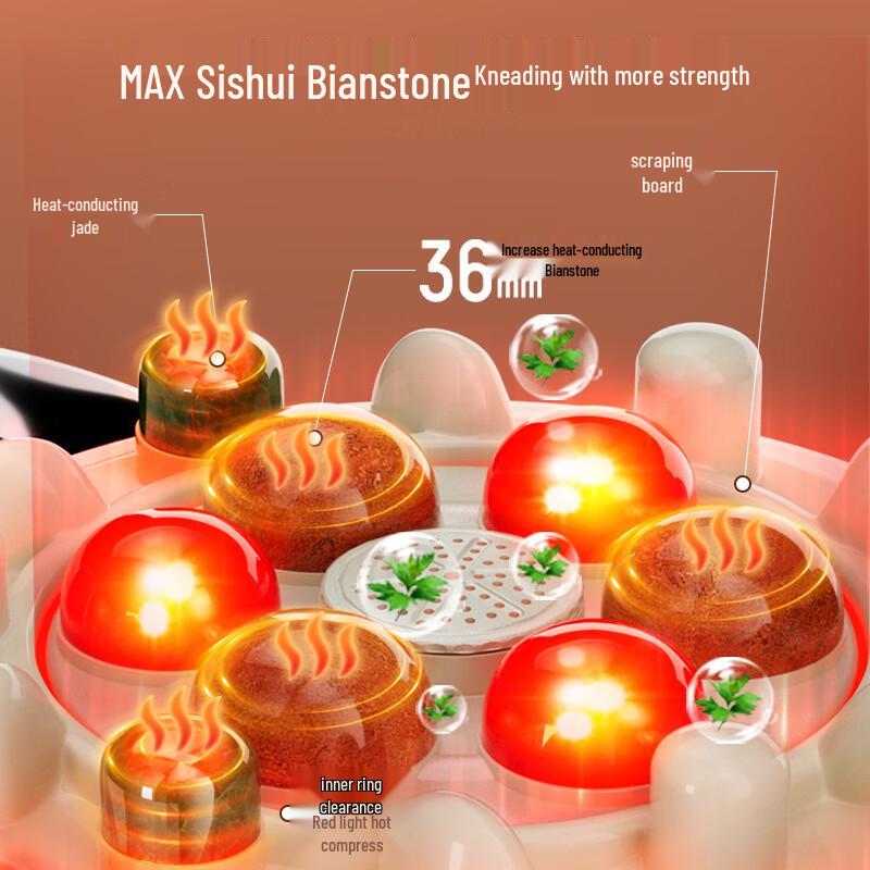 FAERCON F Bianstone Abdominal & Waist Hot Compress Massager CN plug (adapter included)