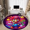 1pc Mario Neon Office Round Area Rug, Indoor Mat Suitable For Office,Bedroom Living Room Home Decor, Room Deco A0926185