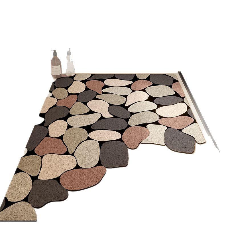 Bathroom Non-Slip Mat Can Be Cut Silk Ring Toilet Floor Mat Hollow Anti-Drop Drain Mat Children'S Shower Bath Foot Mat