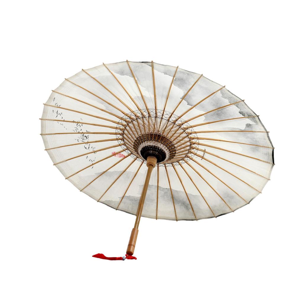 Ručně vyráběný retro deštník ve starožitném stylu - Pro déšť i slunce, Bambus, Nehmotné kulturní dědictví, Čínský design, Voděodolný papír napuštěný olejem.