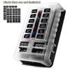 1Pc Universal 12-Way Blade Fuse Box Block Holder Indicator Led For Auto Car Boat