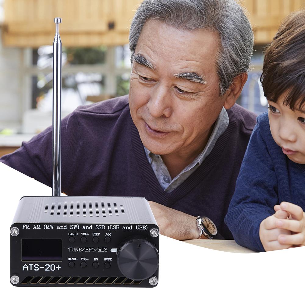 XR-118 ATS-20+Si4732 Full Band Receiver Scanner 0.96 Inch OLED Screen FM AM SSB Scanner AM MW&SW SSB LSB & USB with Antenna