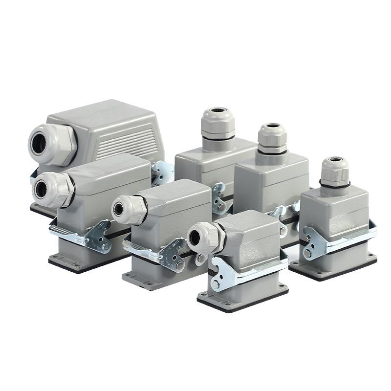Heavy-Duty Rectangular Aviation Connector Plug & Socket: 6, 10, 16, 24, 32 Pin Options