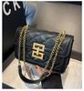2025 Winter Women's Argyle Chain Versatile Crossbody Bag - Fashionable Small Square Shoulder Bag, Light Luxury