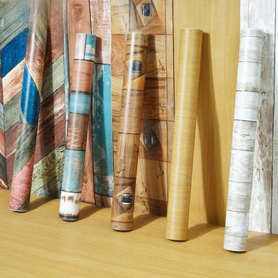 15 Choices Wood Self-Adhesive Wallpaper Peel and Stick Shiplap Distressed Wood Plank Removable Wallpaper Home Decoration