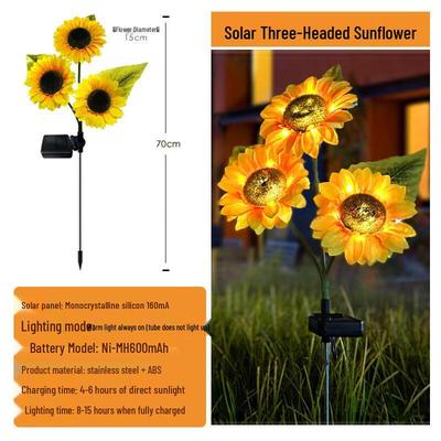 Solar Powered Sunflower Garden Stake Lights