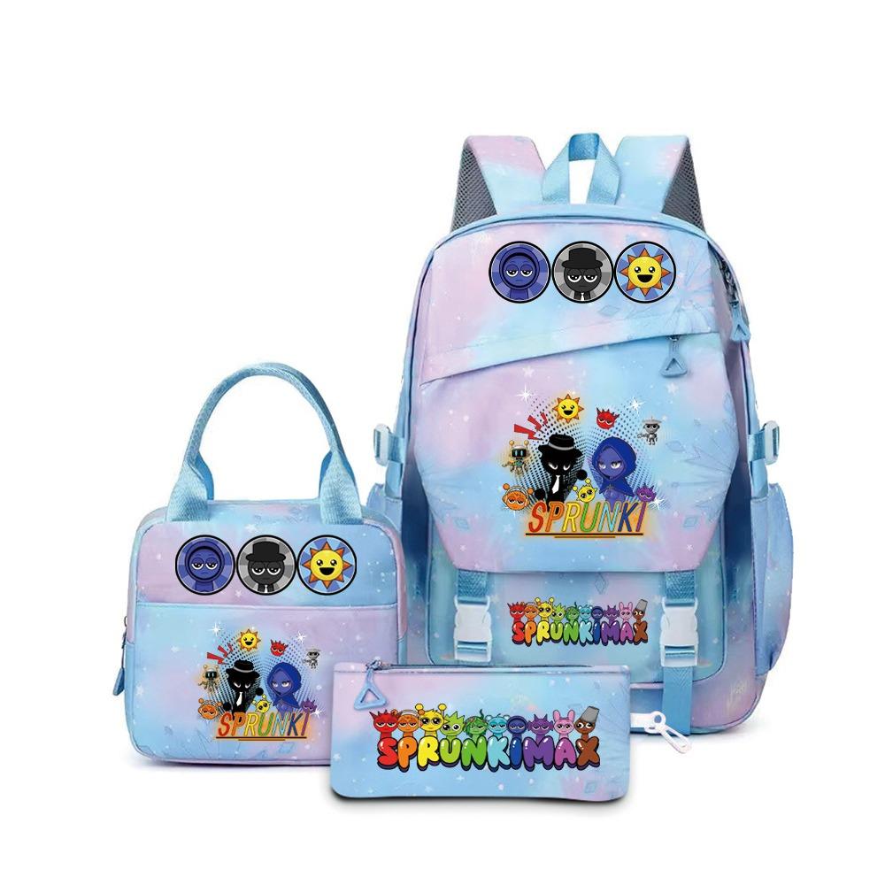 Rhythm Box Music Game Backpack Student Children Cute School Bag Three-piece Lunch