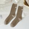 Cotton Middle Tube Socks Heel Label Warm Socks Fashion Knitted Socks  Autumn