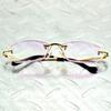 Randlose Lesebrille aus Titanlegierung mit Diamantschliff für Damen +0,75 +1 +1,25 +1,5 bis +4 Brillen