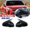 For KIA Stinger 2018 ABS Car Rearview Side Mirror Cover Wing Cap Exterior Door Housing Trim Adhesive Sticker