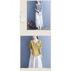 Artistic Ethnic Style Slanted Collar Cotton and Linen Shirt Summer Loose Embroidery Zen Tea Suit Chinese V-neck Short Sleeved Women's Top