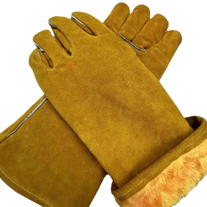 Brangdy Cowhide Heat-Insulated Welding Work Gloves (Pair) One Size