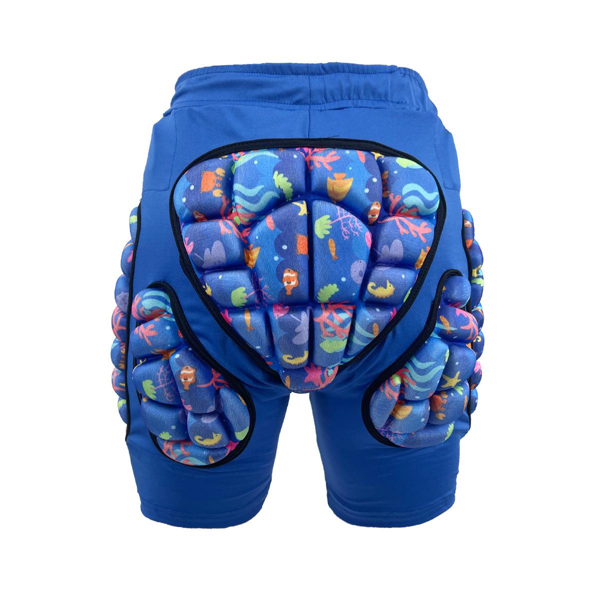 Children s Sports Protective Equipment, Buttocks Pad, Roller Skating Pants 110 синий