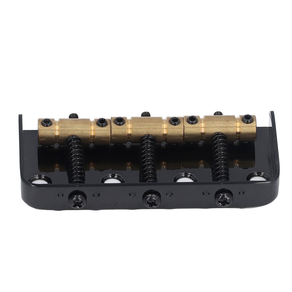 Kurze E-Gitarrenbrücke 3 Sättel Professioneller Gitarrenbrückenersatz für Tele Schwarz