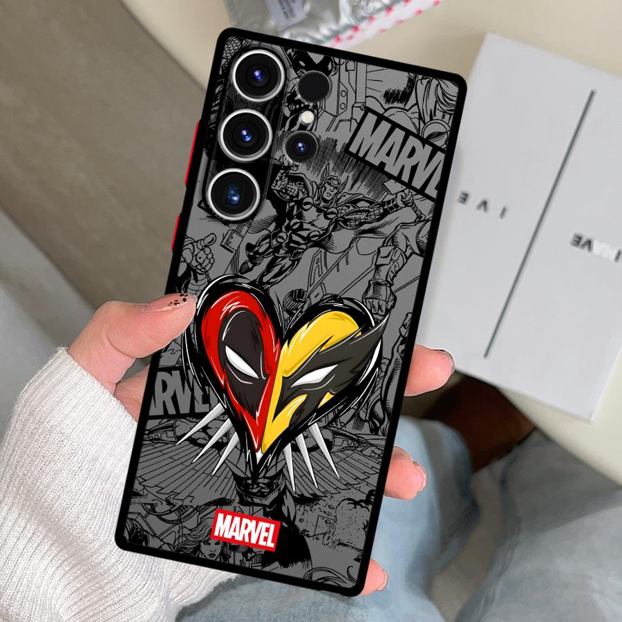 Marvel Deadpool Wolverine Love Case for Samsung Galaxy S26 S21 S20 S23 FE S25 Ultra Note 20 10+ S22 S24 Plus Funda Phone Cover