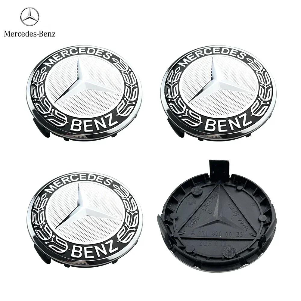 Pro Mercedes Benz 75MM Styling vozu Krytky středů kol Krytky nábojů Náhradní díly Pro Mercedes Benz W211 W203 W204 W210 W124 AMG W202