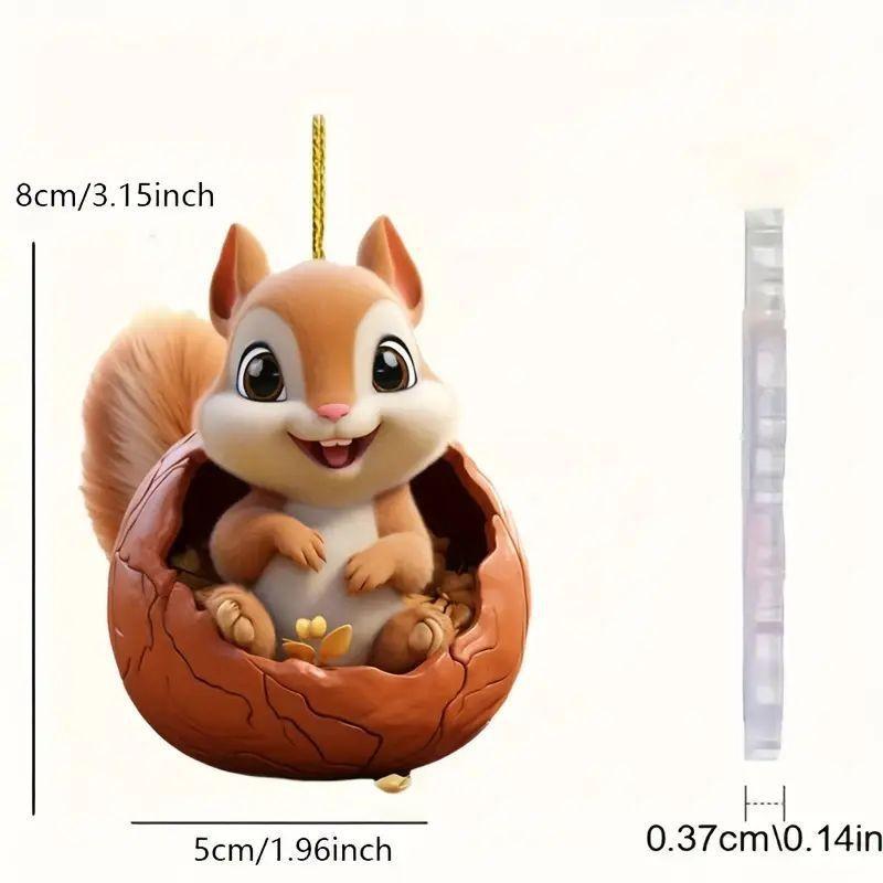 

Очаровательная белка Акриловое подвесное украшение для автомобиля Брелок для декора рюкзака